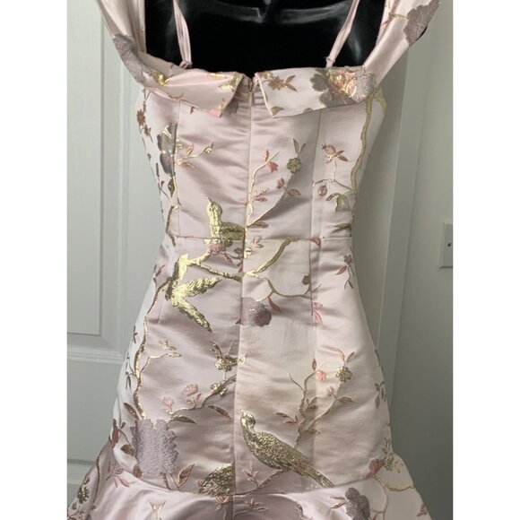 Lipsy womens dress New with tags party cocktails wedding pink gold jacquard shor - Picture 15 of 16